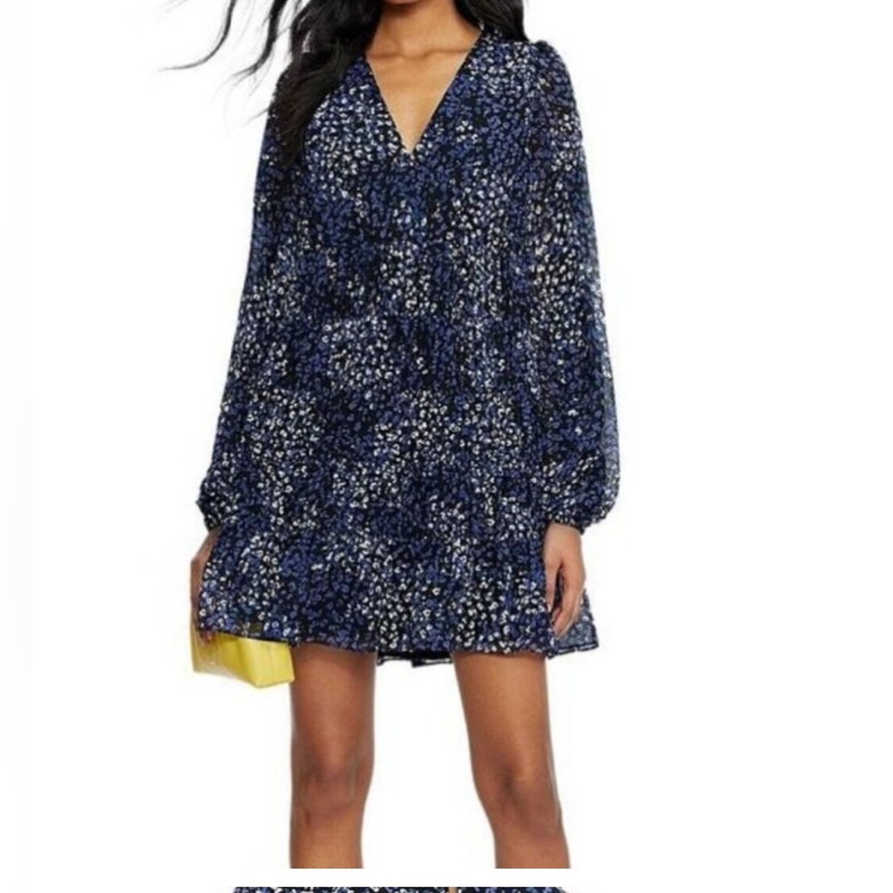 Ted Baker - Floral Blue, white and Black Women's Dress